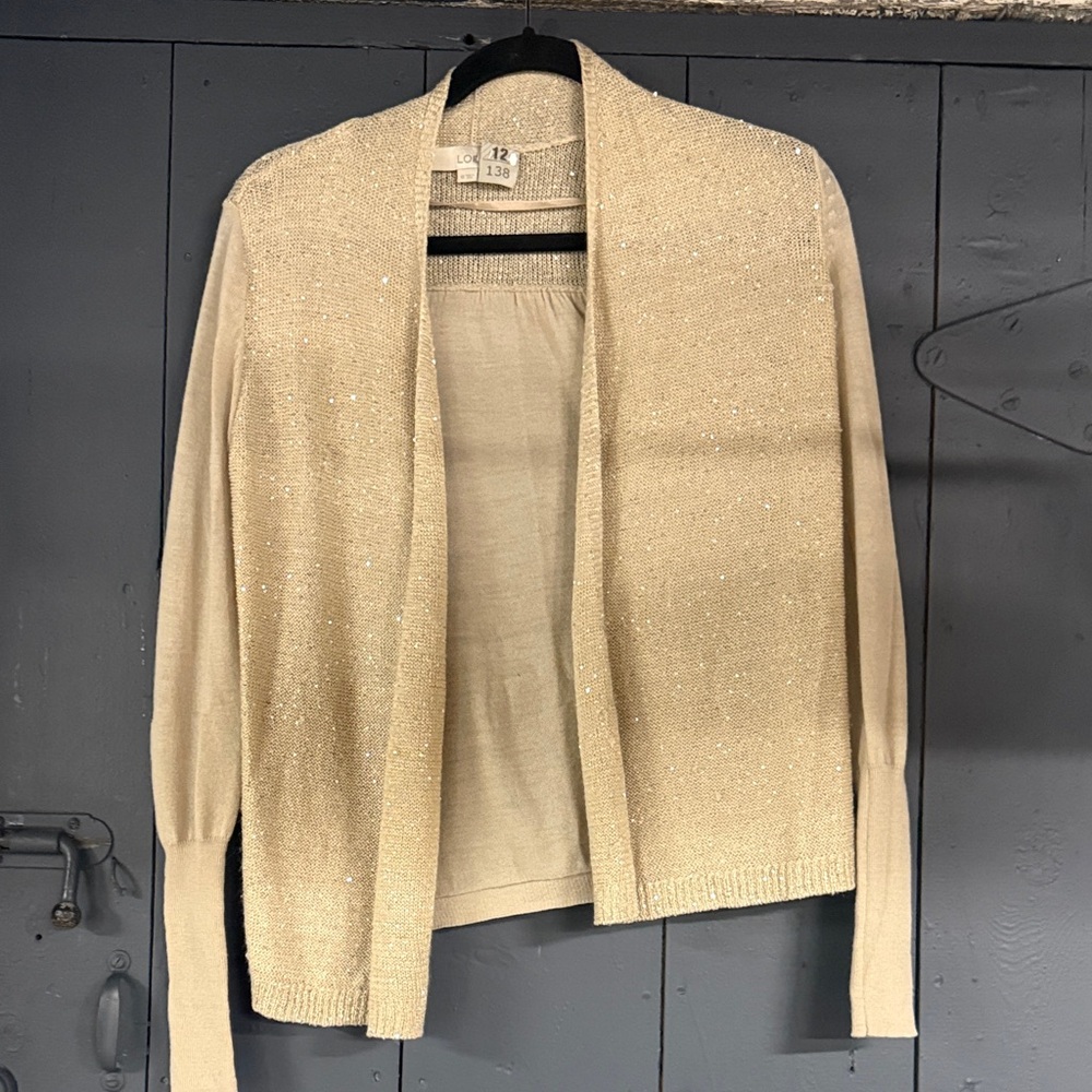 LOFT Sparkling Beige Cardigan